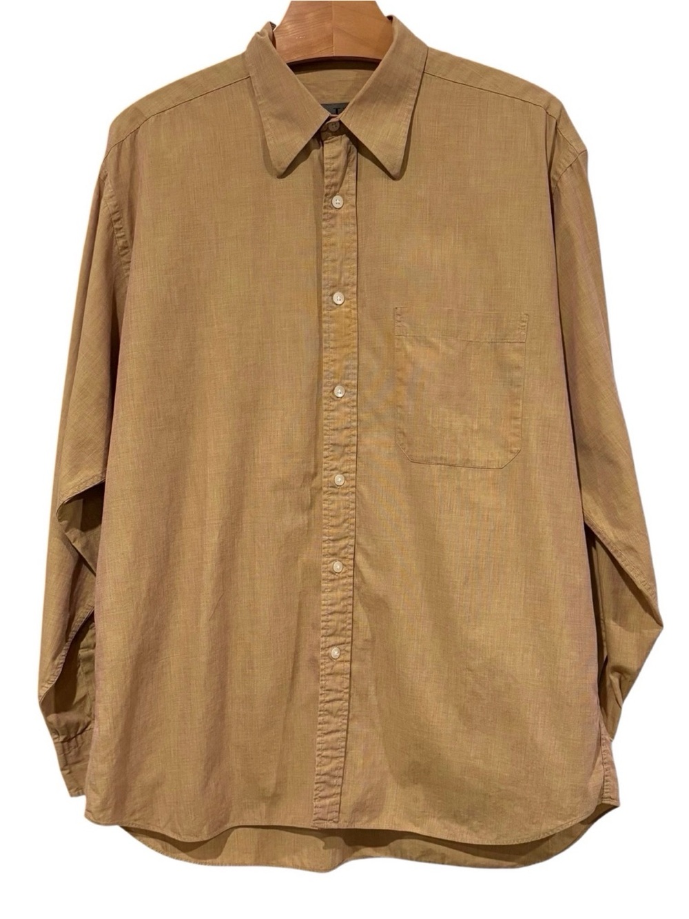 Vintage CK Calvin Klein Dress Shirt Size 16.5 Mustard Yellow